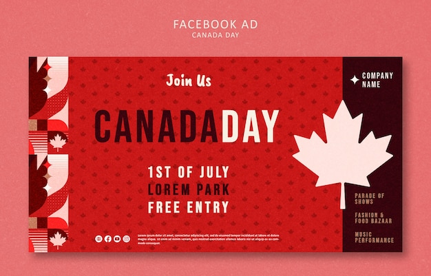 PSD canada day template design