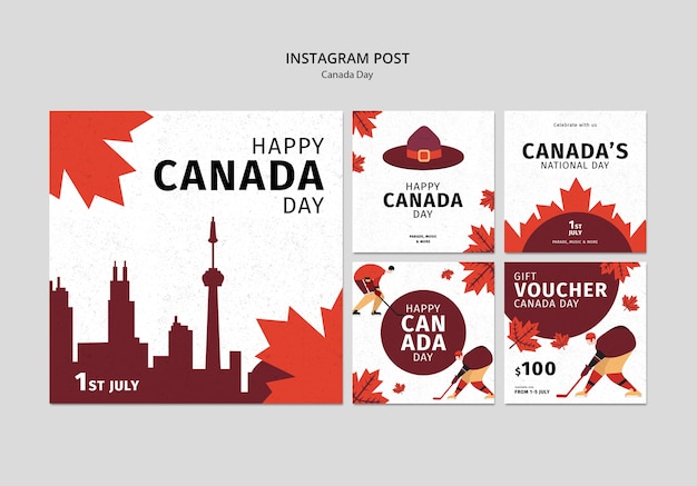 PSD canada day template design