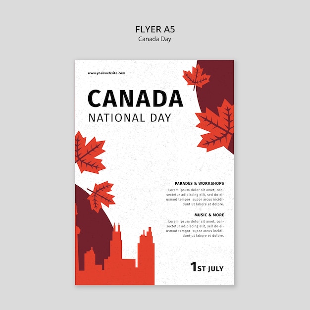 PSD canada day template design