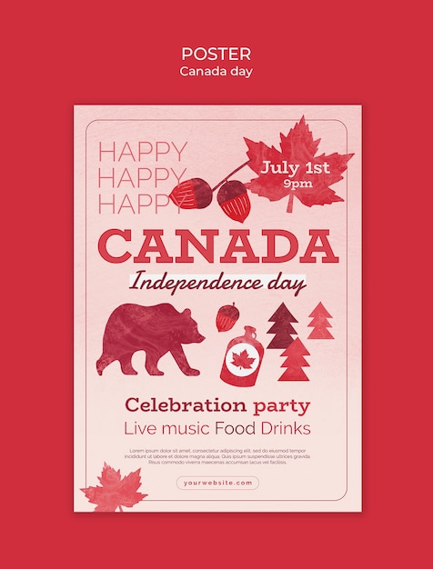 PSD canada day template design