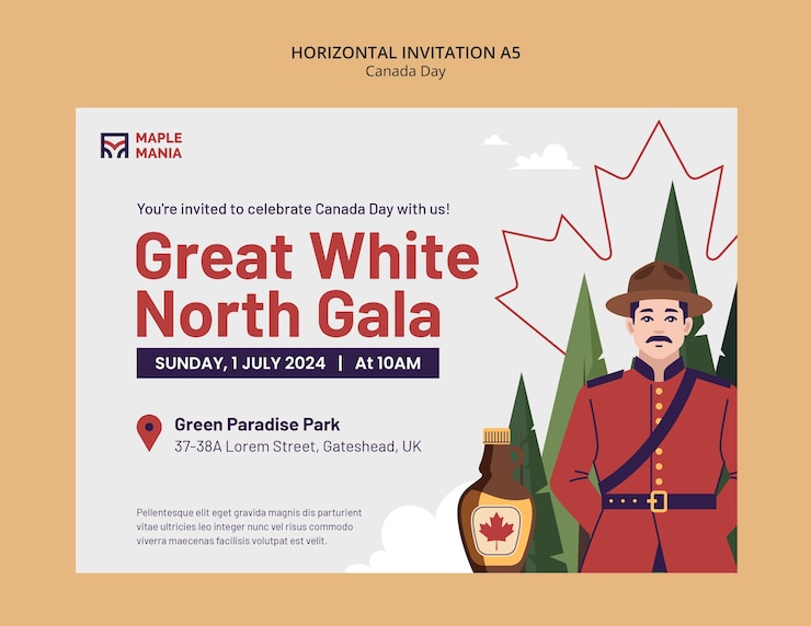 PSD canada day template design