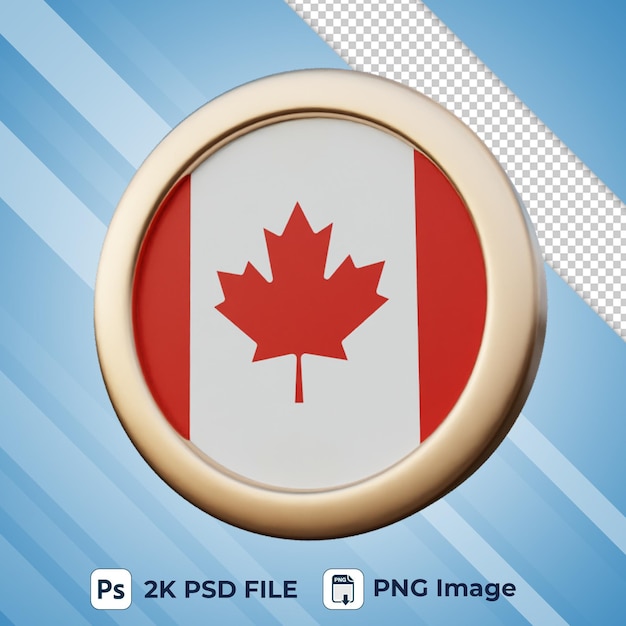 PSD canada flag 3d