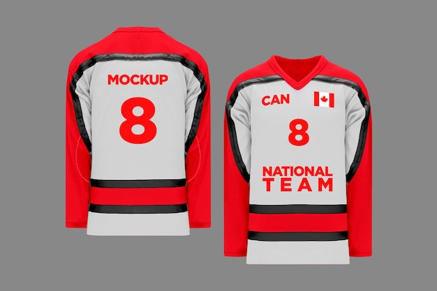 PSD canada hockey jersey mockup