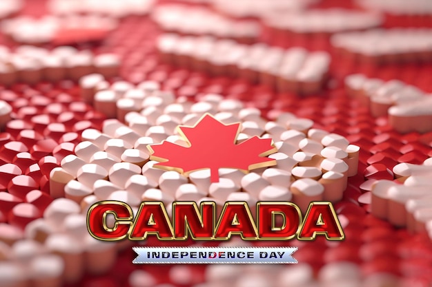 Canada independence day poster template
