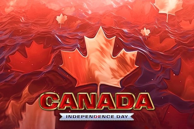 Canada onafhankelijkheidsdag poster sjabloon