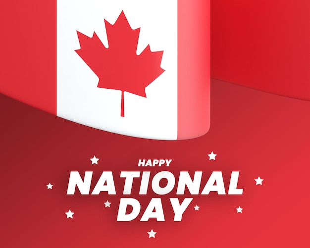 Canada vlag ontwerpsjabloon onafhankelijkheid nationale dag bewerkbare tekst en achtergrond