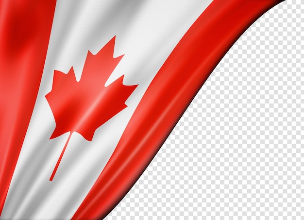 PSD canadese vlag geïsoleerd op witte banner