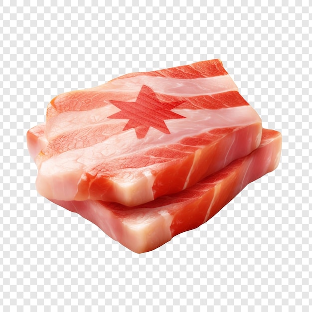 Canadian bacon isolated on transparent background