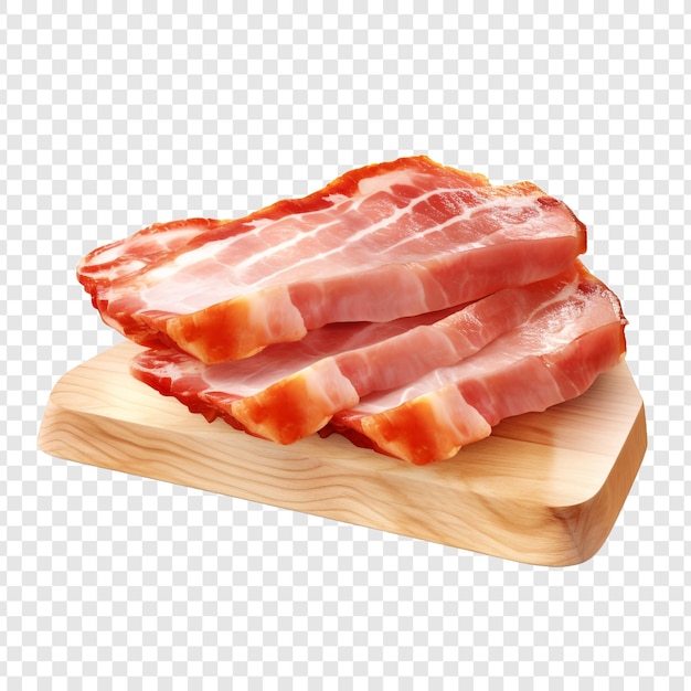 Canadian bacon isolated on transparent background