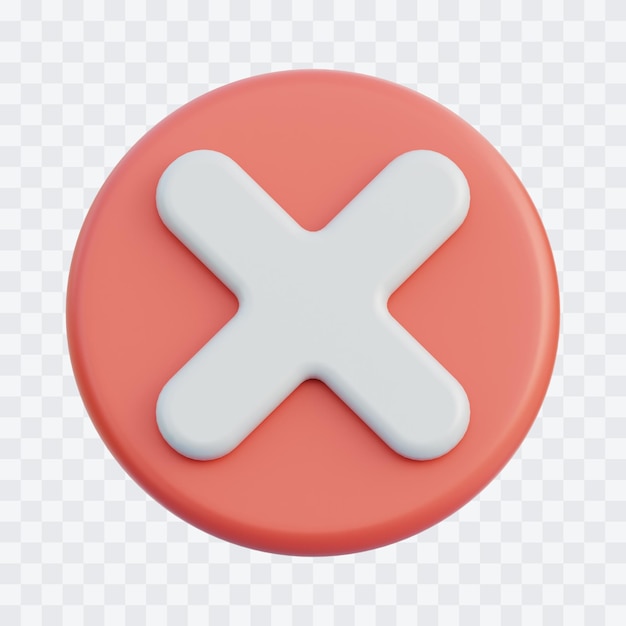 Cancel 3D Illustration