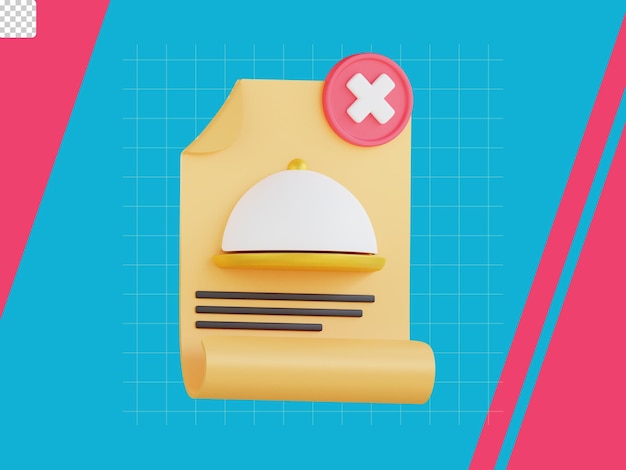 Cancel order 3d icon