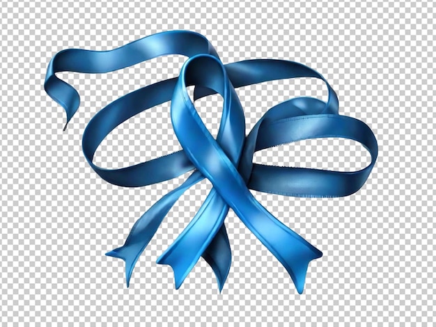 Cancer awareness month blue ribbon