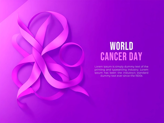 PSD cancer awareness purple color background concept