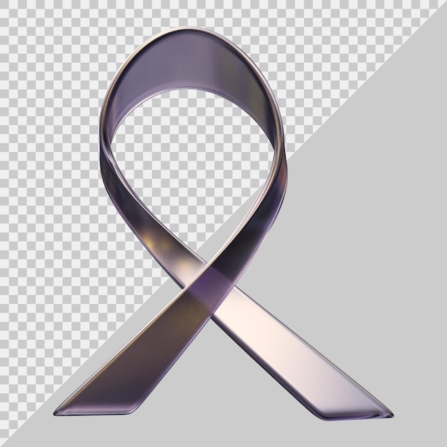 Cancer ribbon icon design with 3d modern style