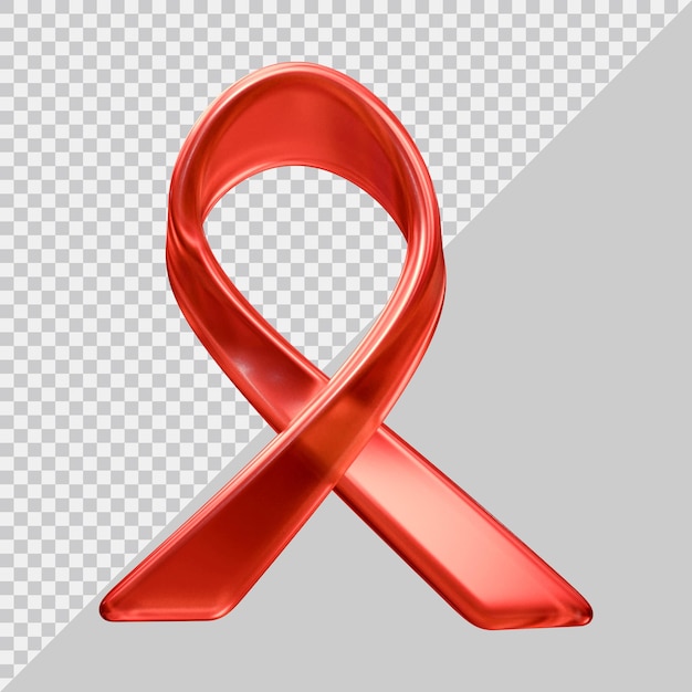 PSD cancer ribbon icon design with 3d modern style