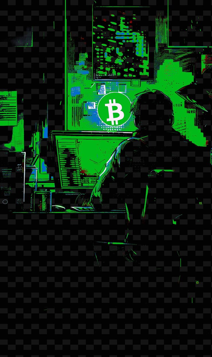 PSD candidate at a cryptocurrency exchange discussing bitcoins t flat illustration idea designs