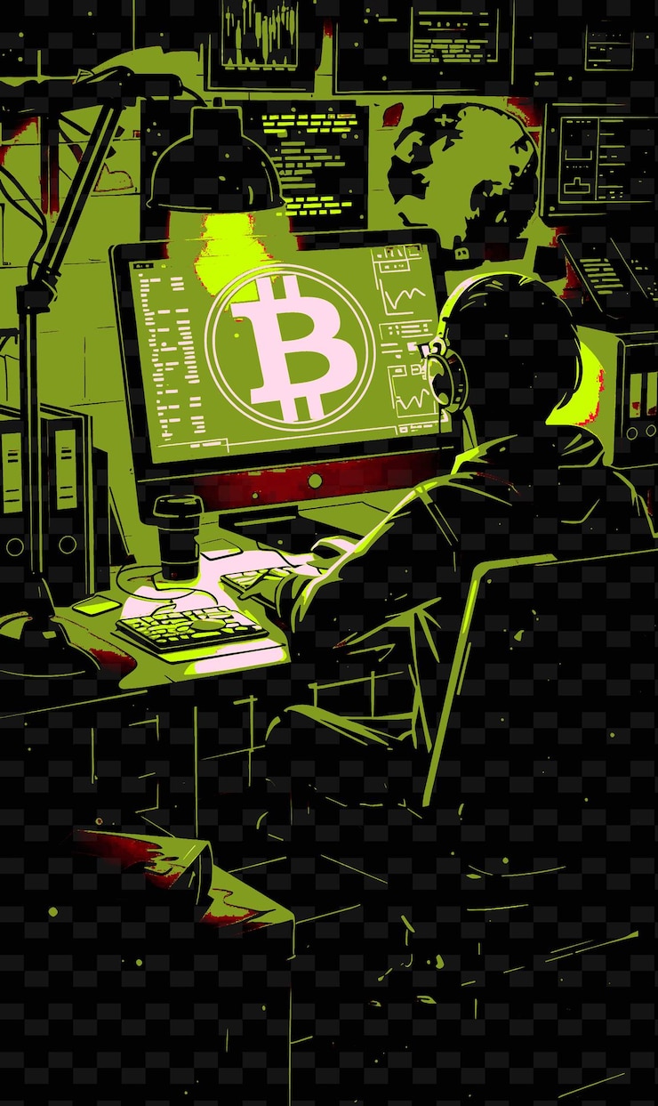 PSD candidate at a cryptocurrency exchange discussing bitcoins t flat illustration idea designs