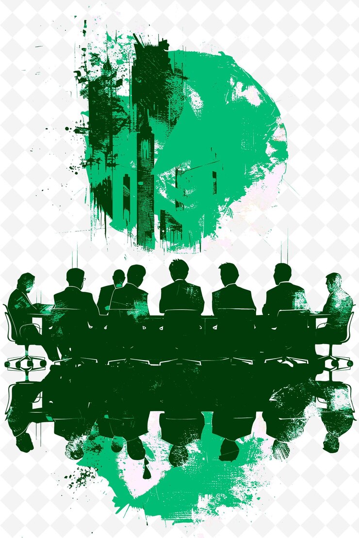 PSD candidates attending a meeting with foreign leaders discussi flat illustration idea designs