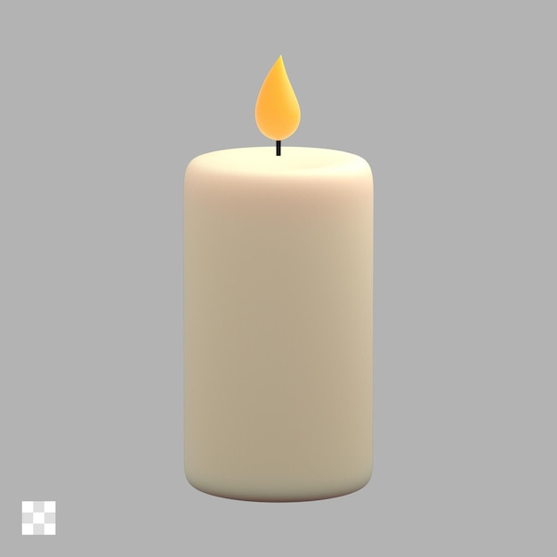 PSD candle 3d icon