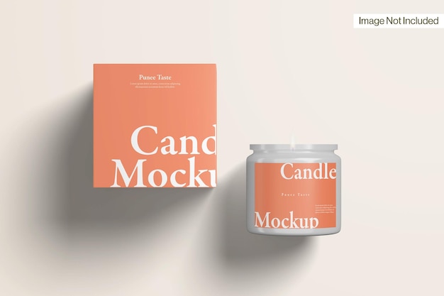 Candle Box Mockup Top View