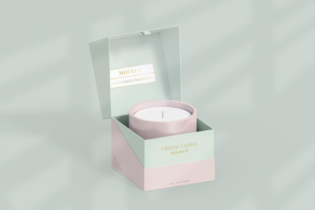 Mockup di scatola di candele