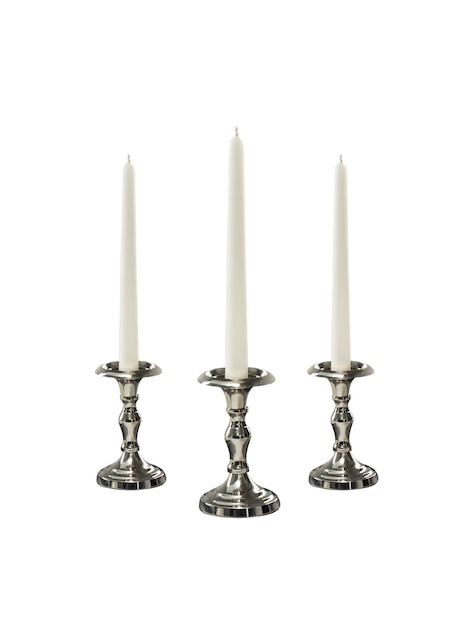 Candle on candlestick transparent background