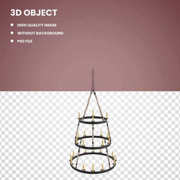 PSD candle chandelier