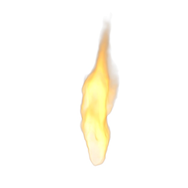 PSD candle flame  isolated transparent background drawing