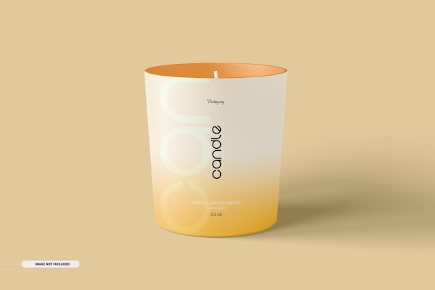 Candle glass packaging mockup