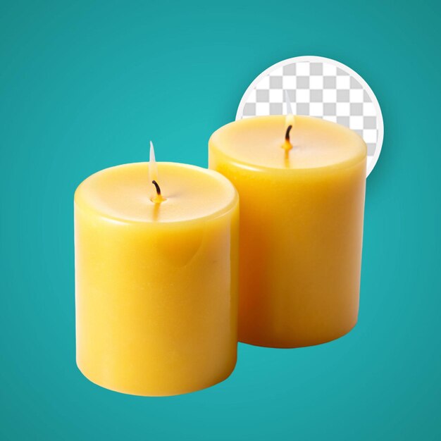 PSD candle isolated on transparent background