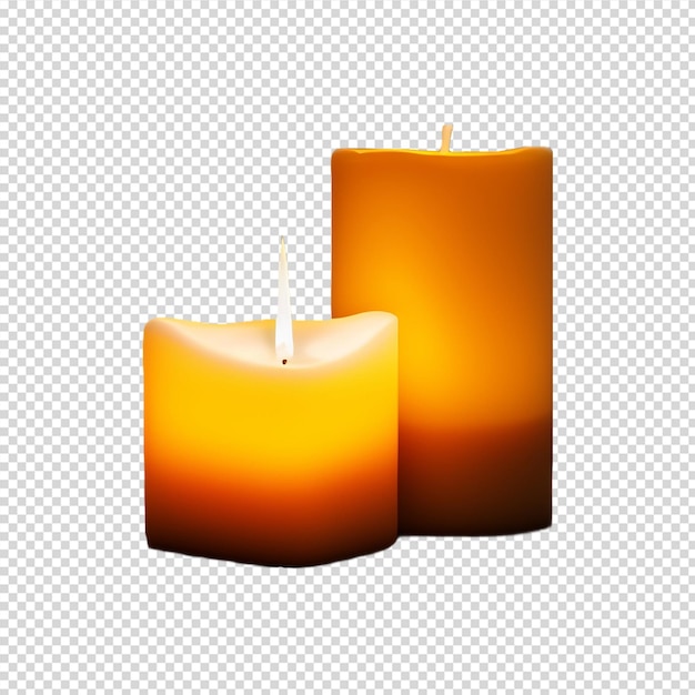 PSD candle isolated on white background