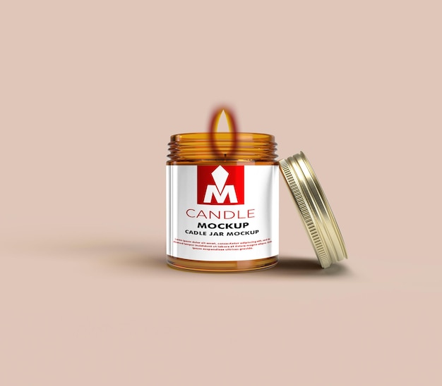 Candle jar Mockup