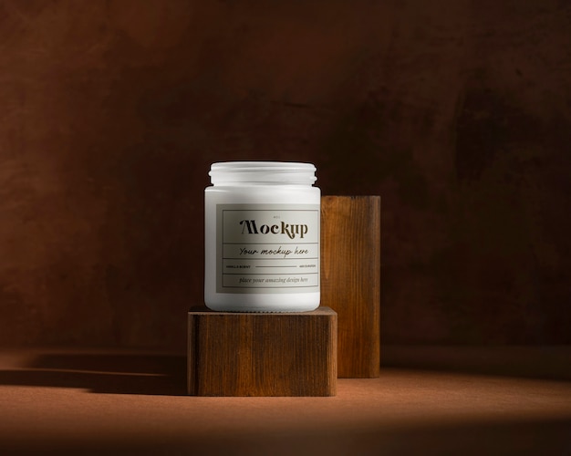 Candle label mockup design