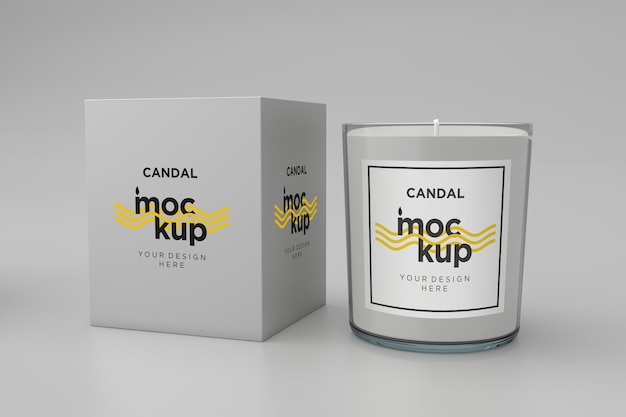Candle Mockup met verpakking