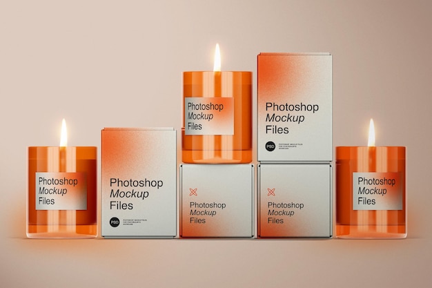 PSD candle mockup