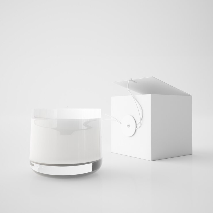 PSD candle package mockup