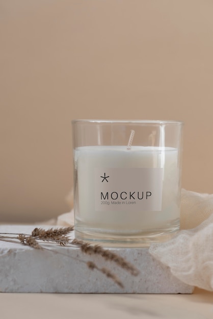 Candle packaging design mockup