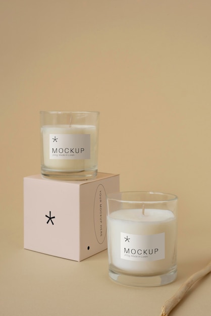 Candle packaging design mockup