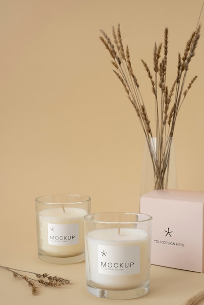 Candle packaging design mockup