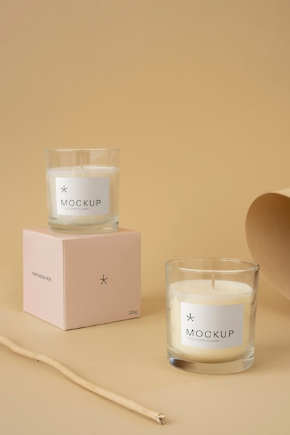 Candle packaging design mockup