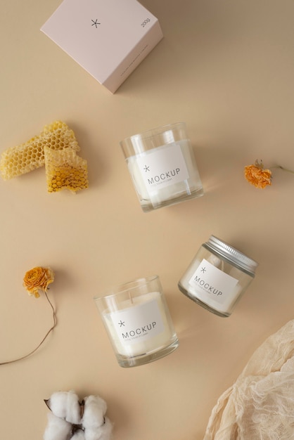 Candle packaging design mockup