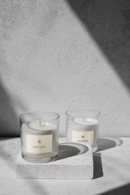 PSD candle packaging design mockup