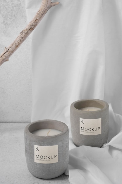 PSD candle packaging design mockup