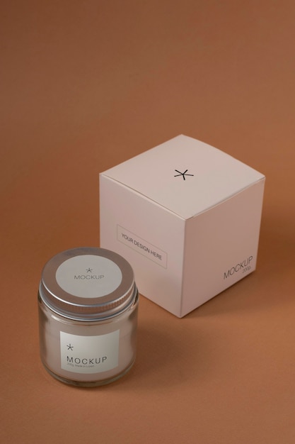 Candle packaging design mockup