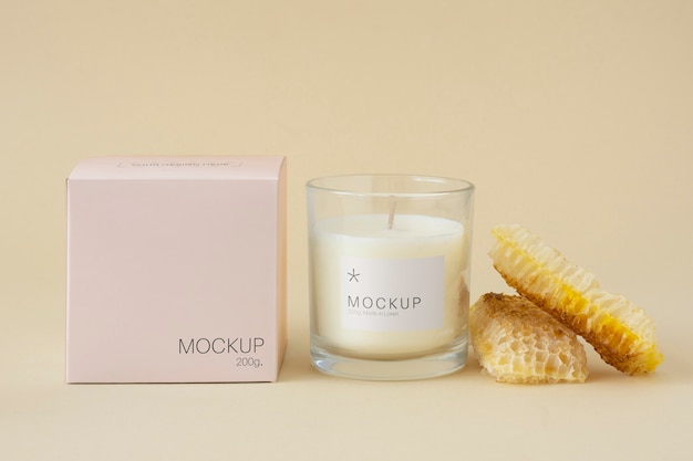 Candle packaging design mockup