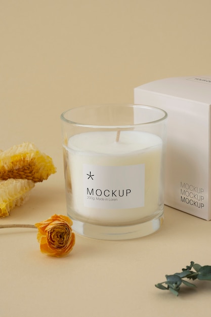 Candle packaging design mockup