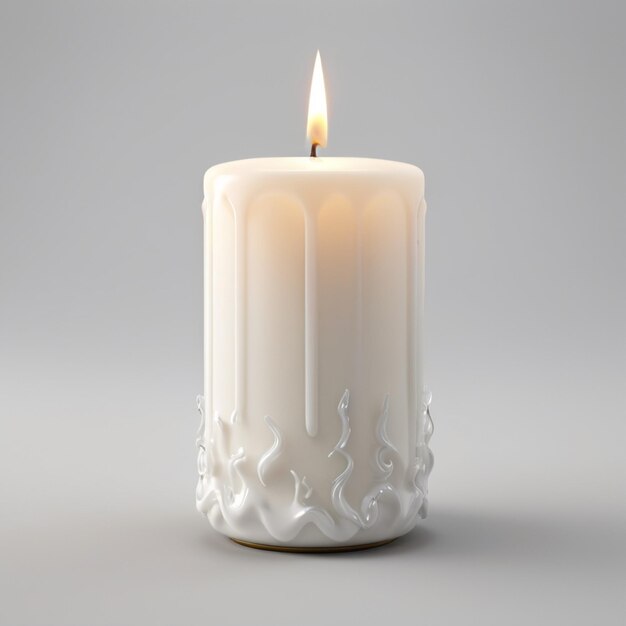 PSD candle psd on a white background