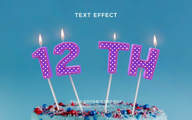 PSD candle text effect