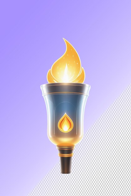 PSD a candle that has the flame on it