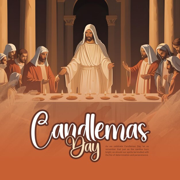 Candlemas day celebration social media post sjabloon